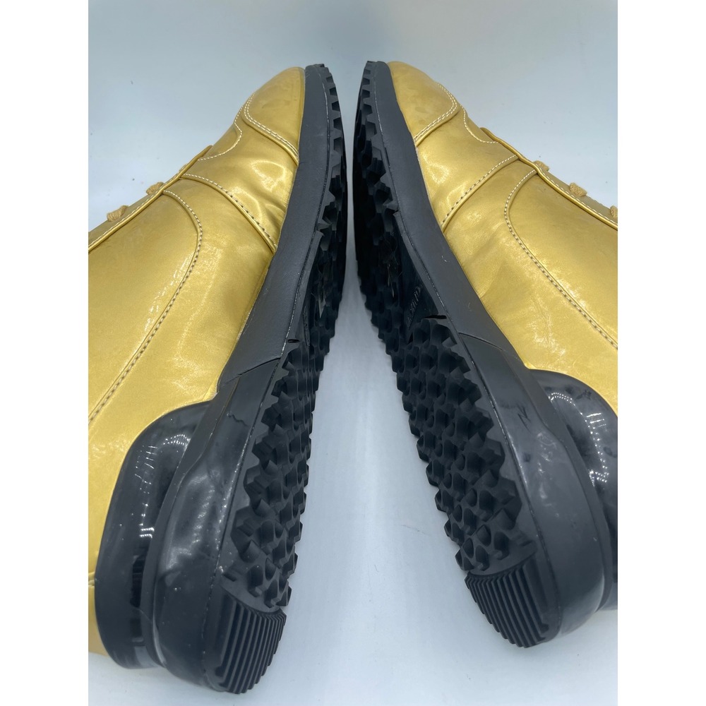 Mazino Selenite-480 Mens Gold Metallic Side Zip Sneakers JMS05202106S Size 14 - Picture 5 of 8